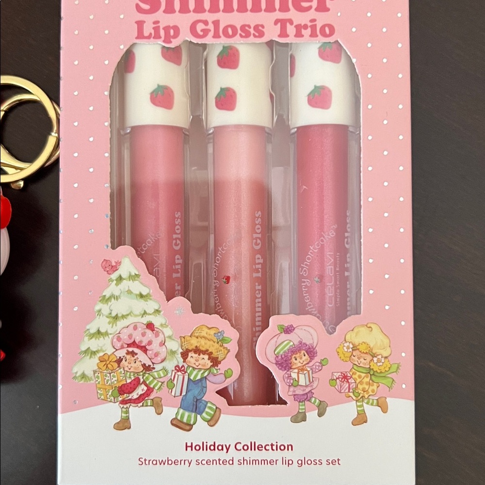 Hello Kitty Keychain and Shimmer Lip Gloss Trio - Picture 3 of 3